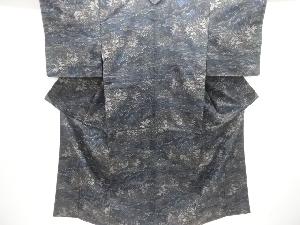 未使用品　家屋に人物風景模様織り出し西陣お召着物